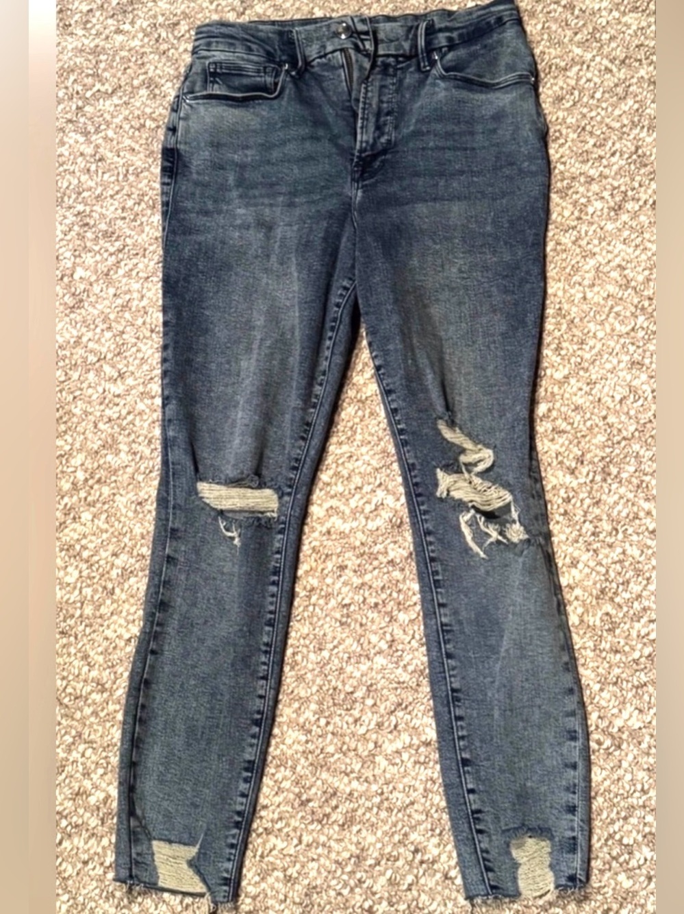 Good American Good Waist Cropped Jeans Size 8/29